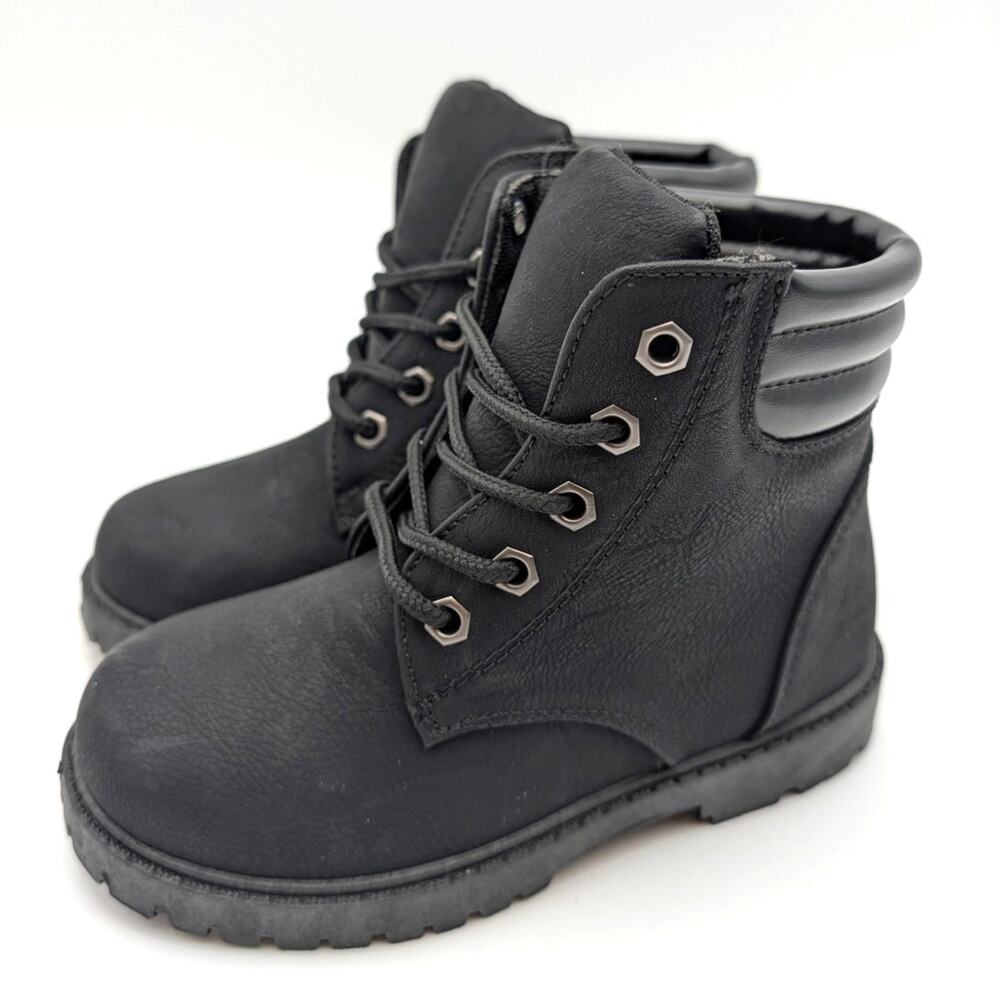 Rugged Bear Hiking Boots Waterproof Lace-Up Big Kids Black Size US11